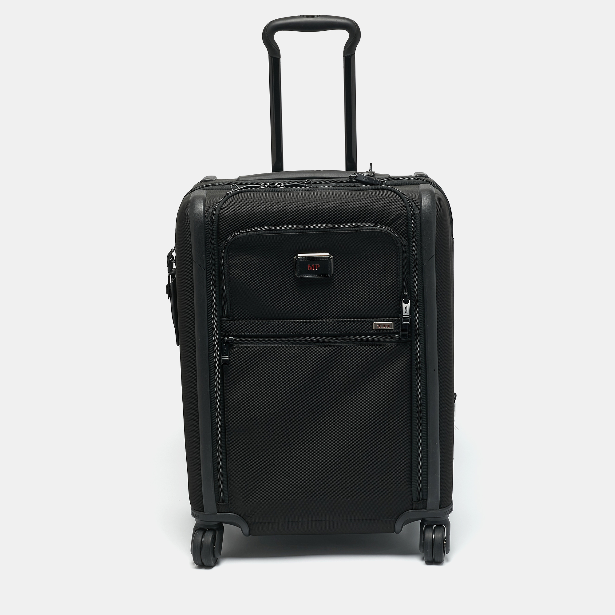 Pre-owned Tumi Black Nylon 4 Wheeled Alpha 3 Expandable Dual Access International Carry-on Luggage
