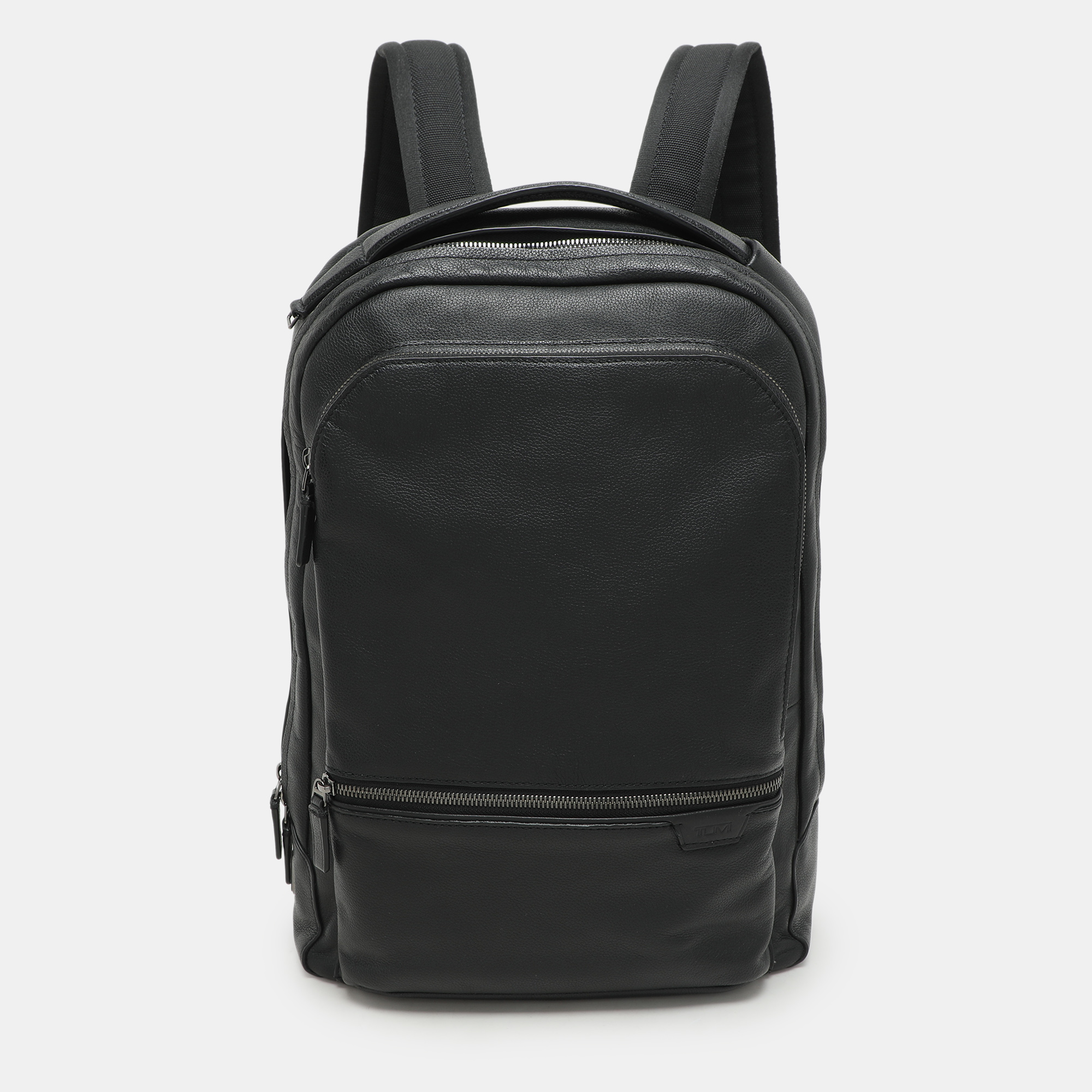 

TUMI Black Leather Harrison Bradner Backpack