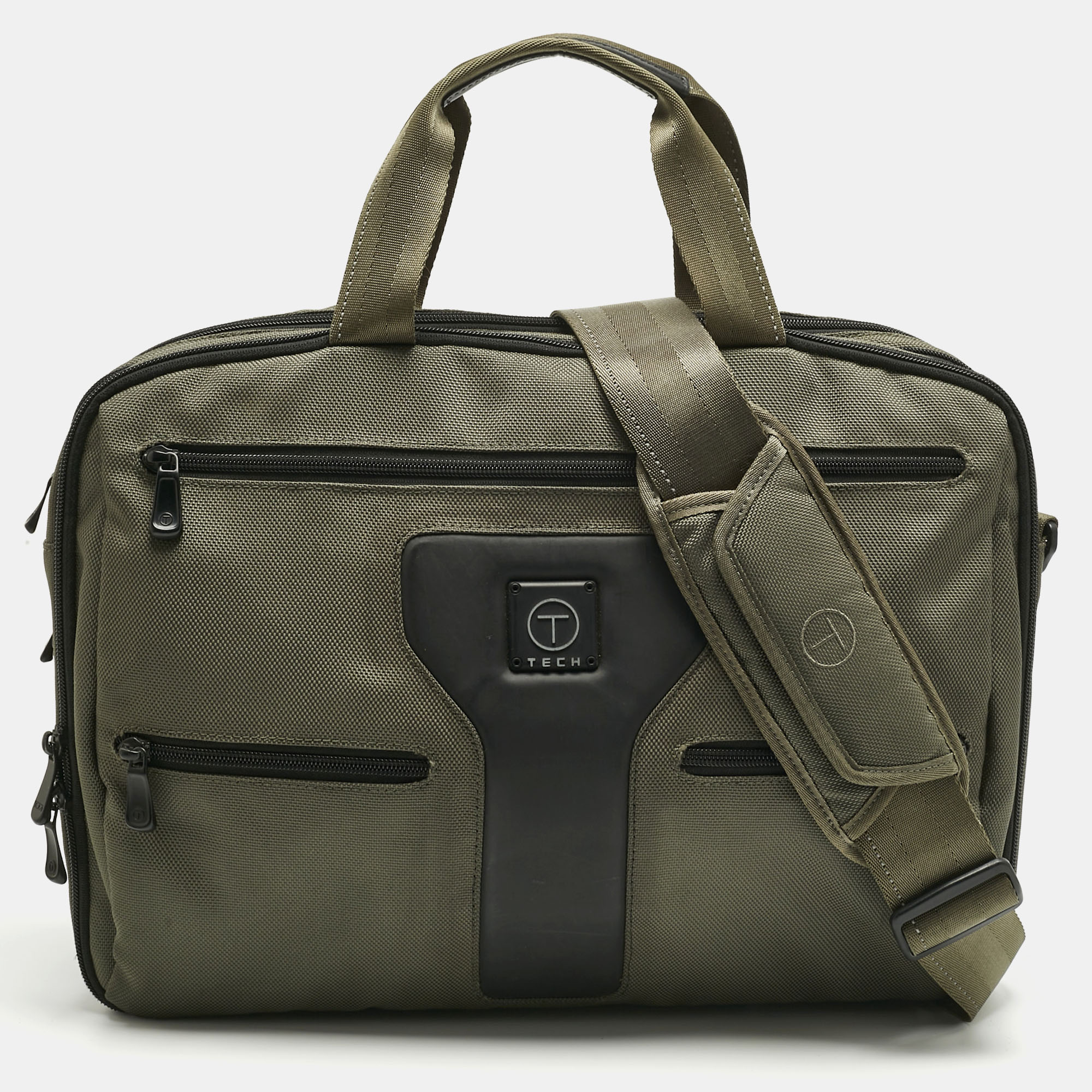 

TUMI T-Tech Army Green Nylon Multi Pockets Laptop Bag