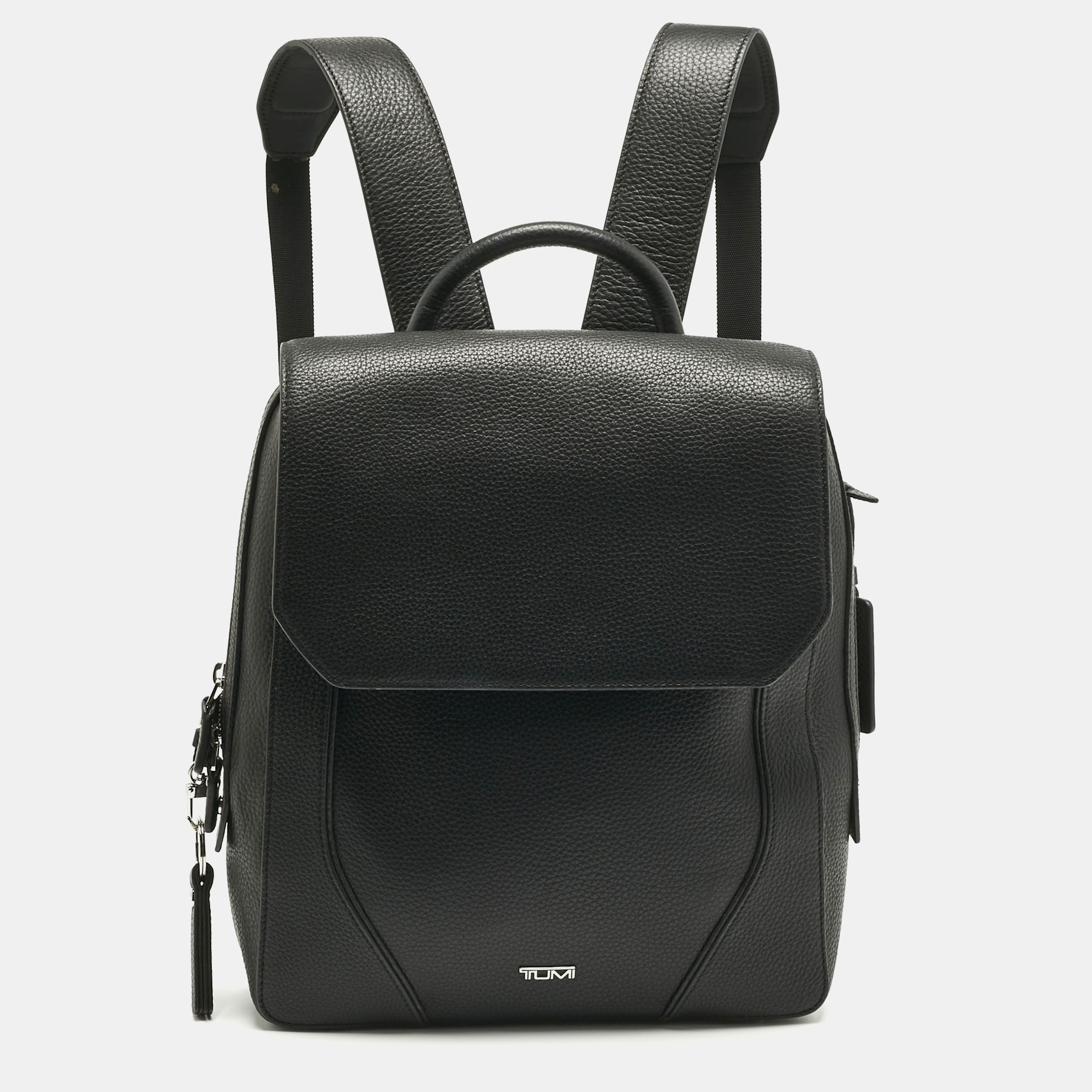 

TUMI Black Leather Stanton Tori Flap Backpack