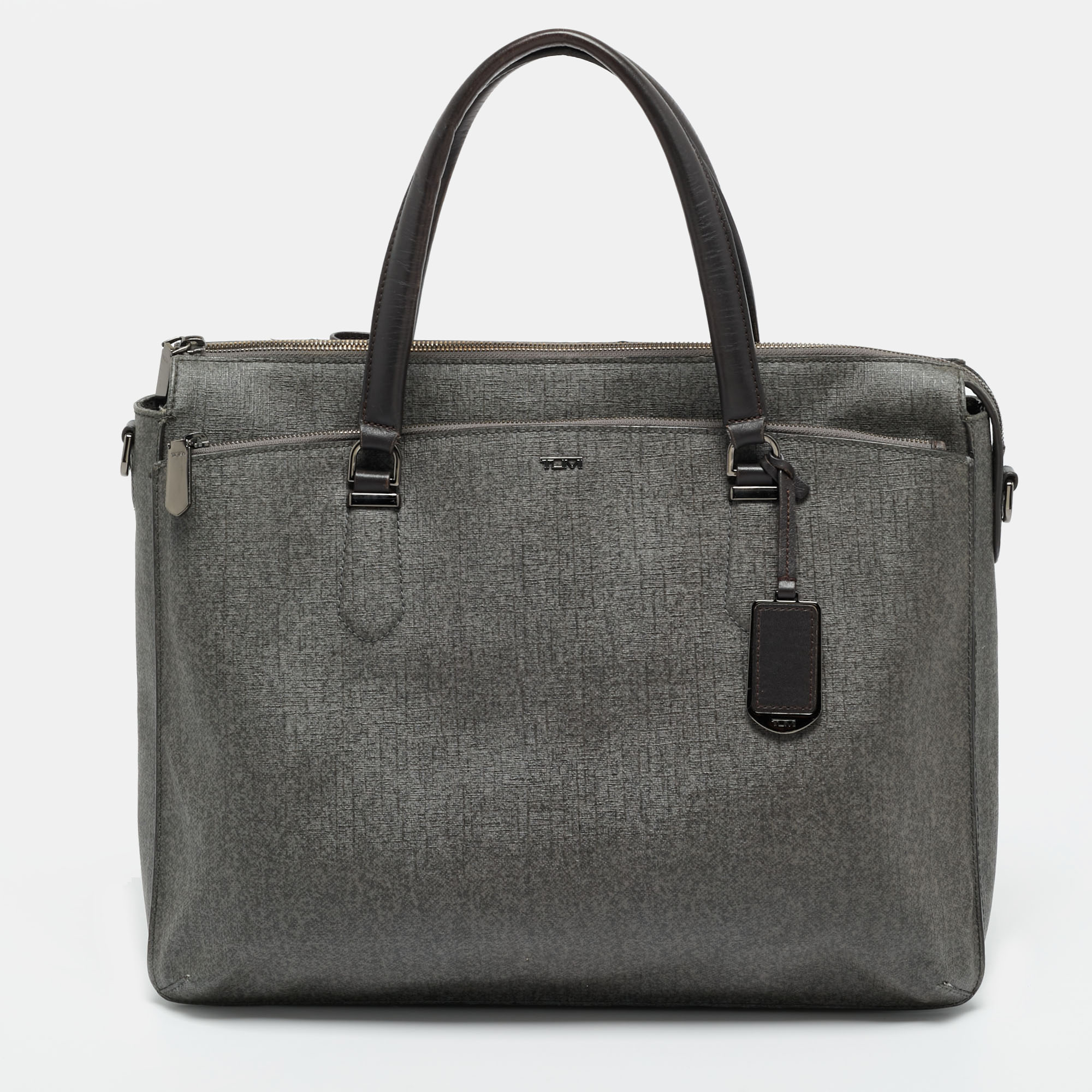 

TUMI Sinclair Nia Grey Coated Canvas Commuter Briefcase