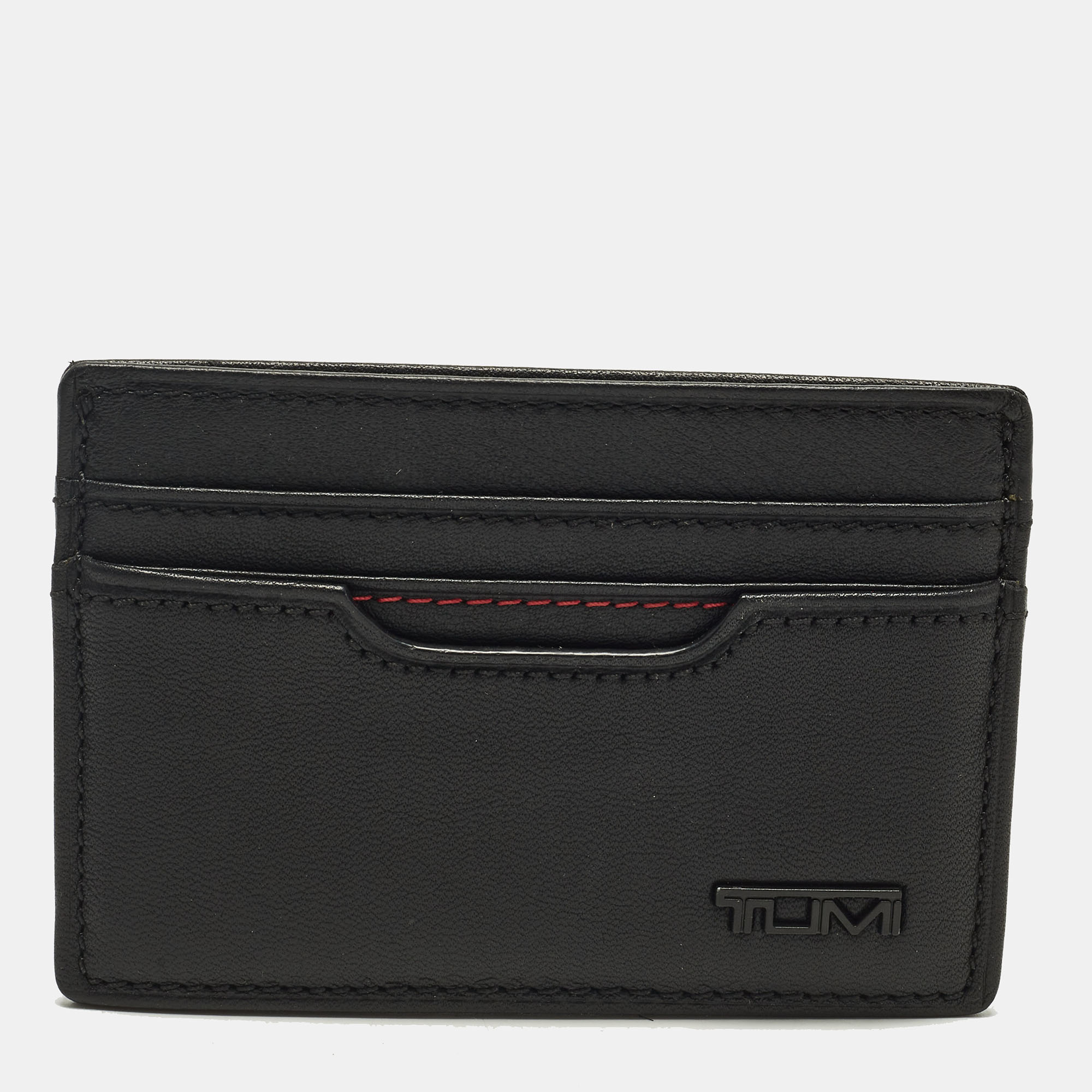 

TUMI Black Logo Leather Card Holder