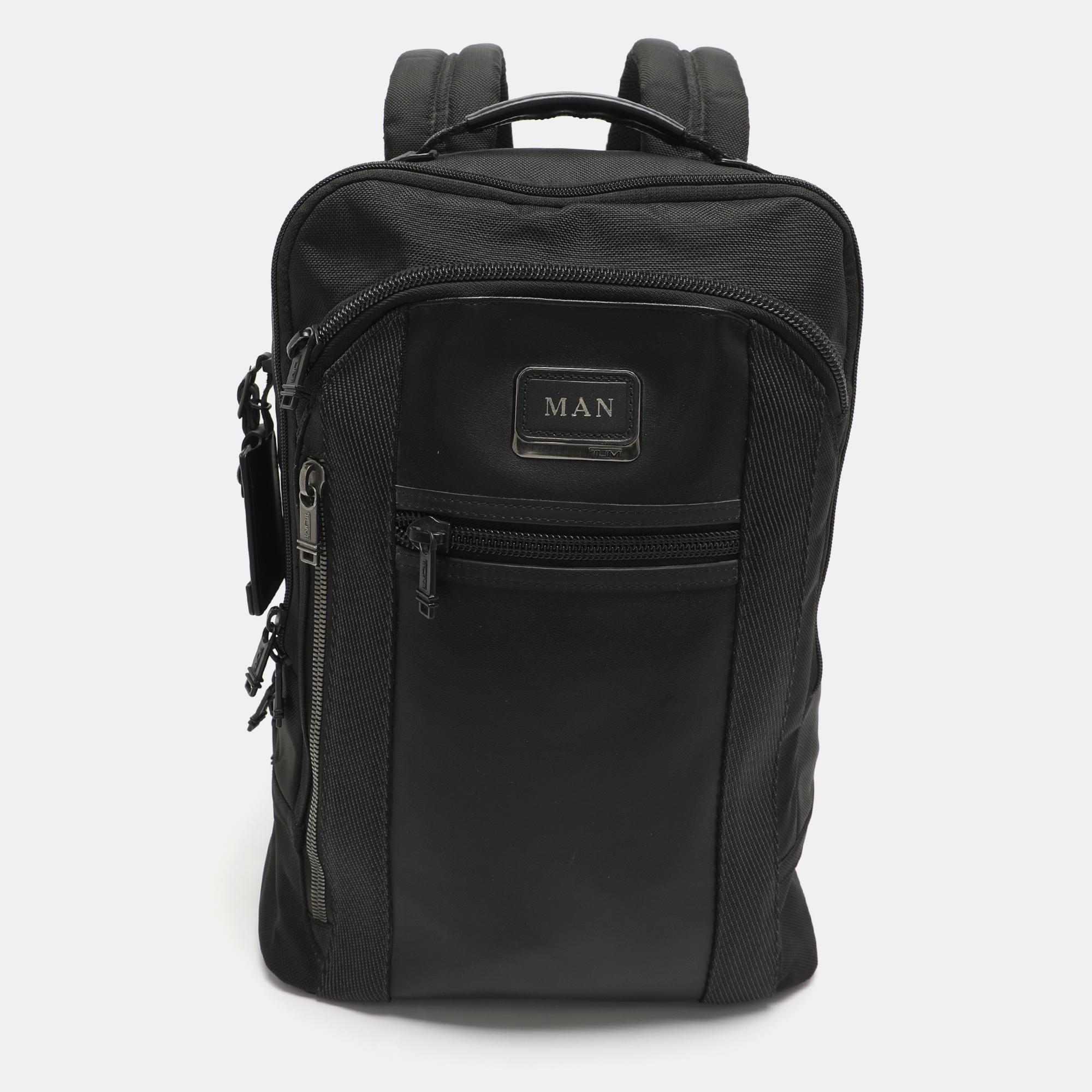 

TUMI Alpha Bravo Black Leather and Nylon Backpack