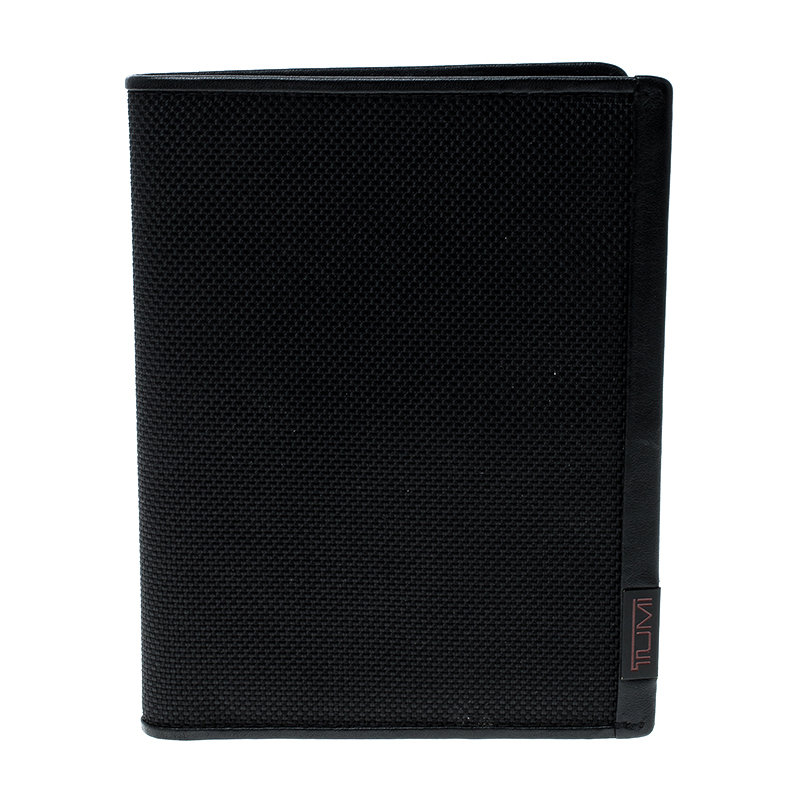 Tumi Black Nylon Passport Wallet