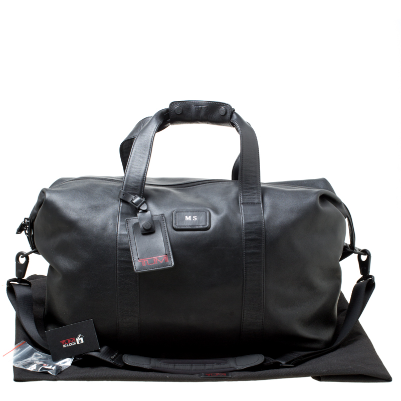 TUMI Black Leather Alpha II Duffel Bag TUMI  TLC