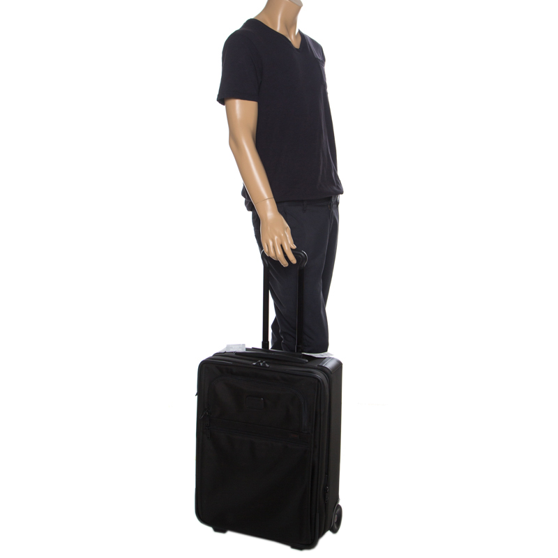 

TUMI Black Nylon Alpha 2 Frequent Traveller Expandable Wheeled Luggage