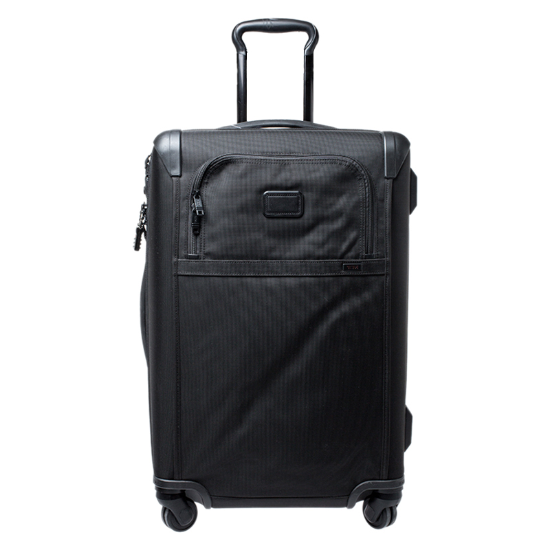TUMI Black Nylon 4 Wheel Alpha II Short Trip Expandable Packing Case Luggage