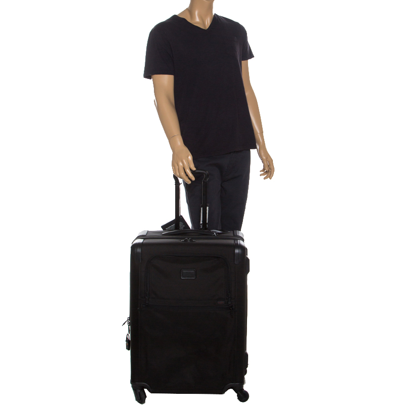 

TUMI Black Nylon 4 Wheel Alpha II Short Trip Expandable Packing Case Luggage