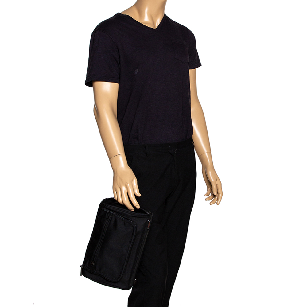 

Tumi Black Nylon and Leather Vanity Pouch