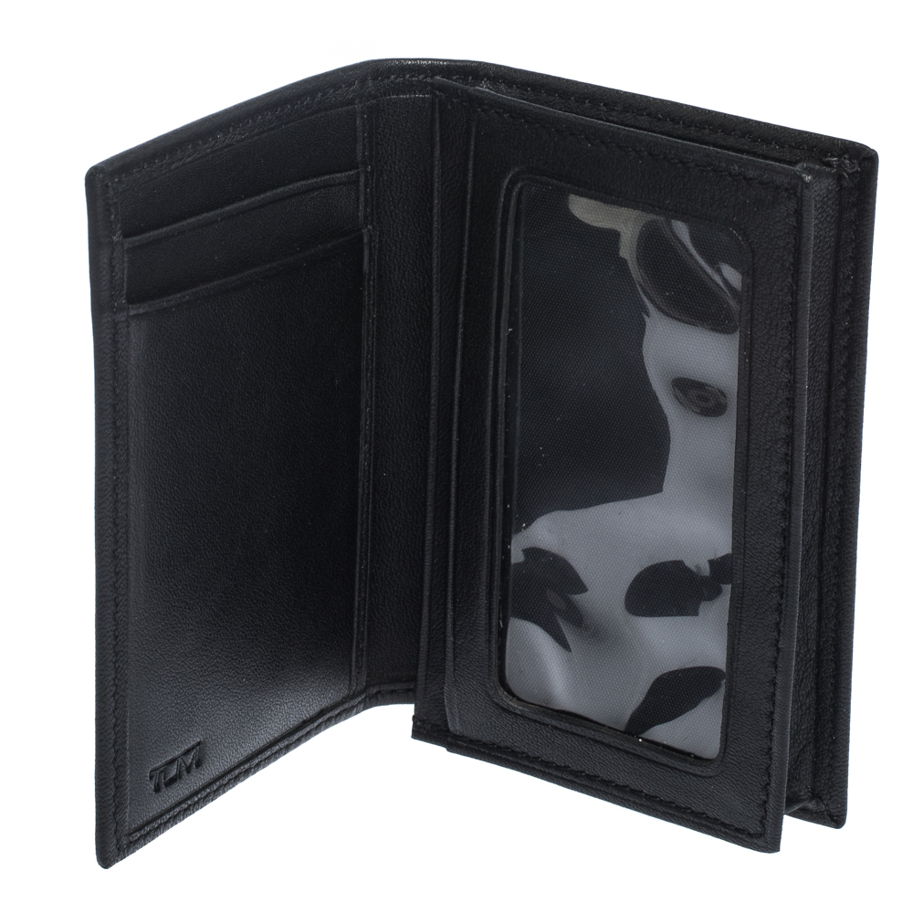 

TUMI Black Leather Gussetted ID Card Case