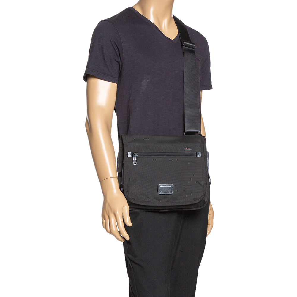 

Tumi Black Nylon Messenger Bag