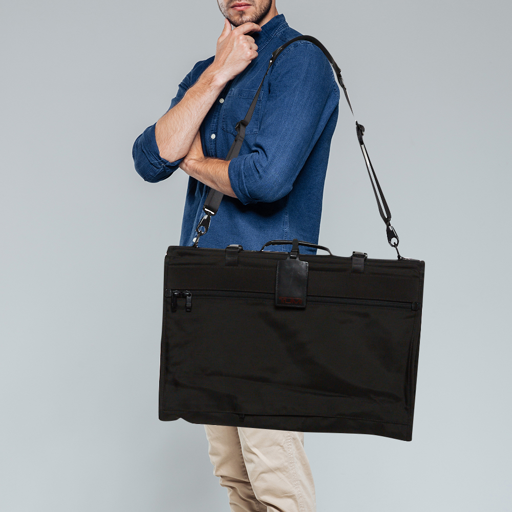 

TUMI Black Nylon Tri Fold Garment Luggage Travel Bag