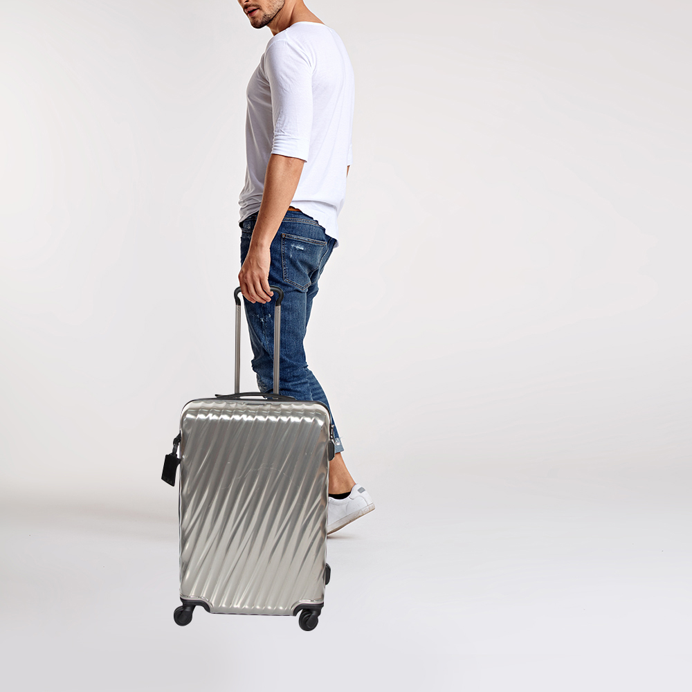 

TUMI Sliver Polycarbonate 19 Degree International Carry On Luggage, Silver