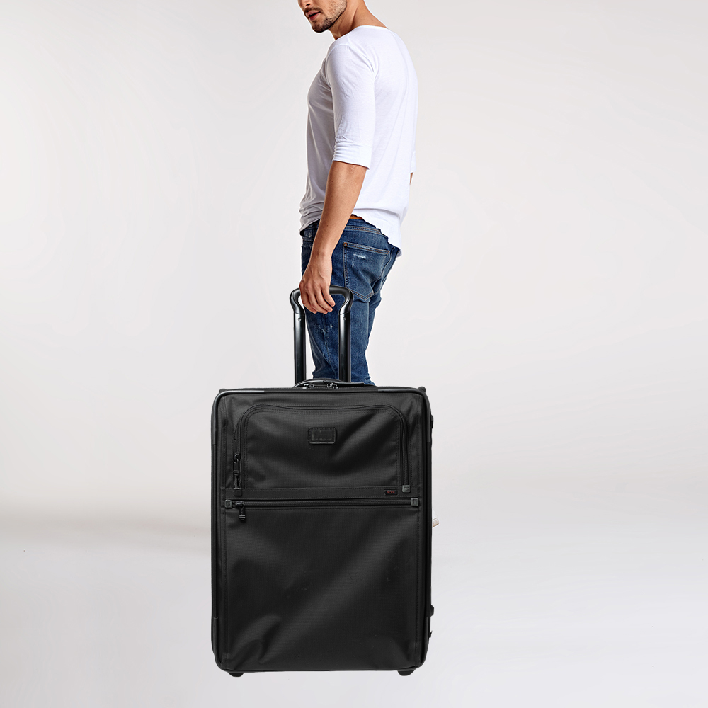 

TUMI Black Nylon 2 Wheeled Alpha Expandable Short Trip Luggage