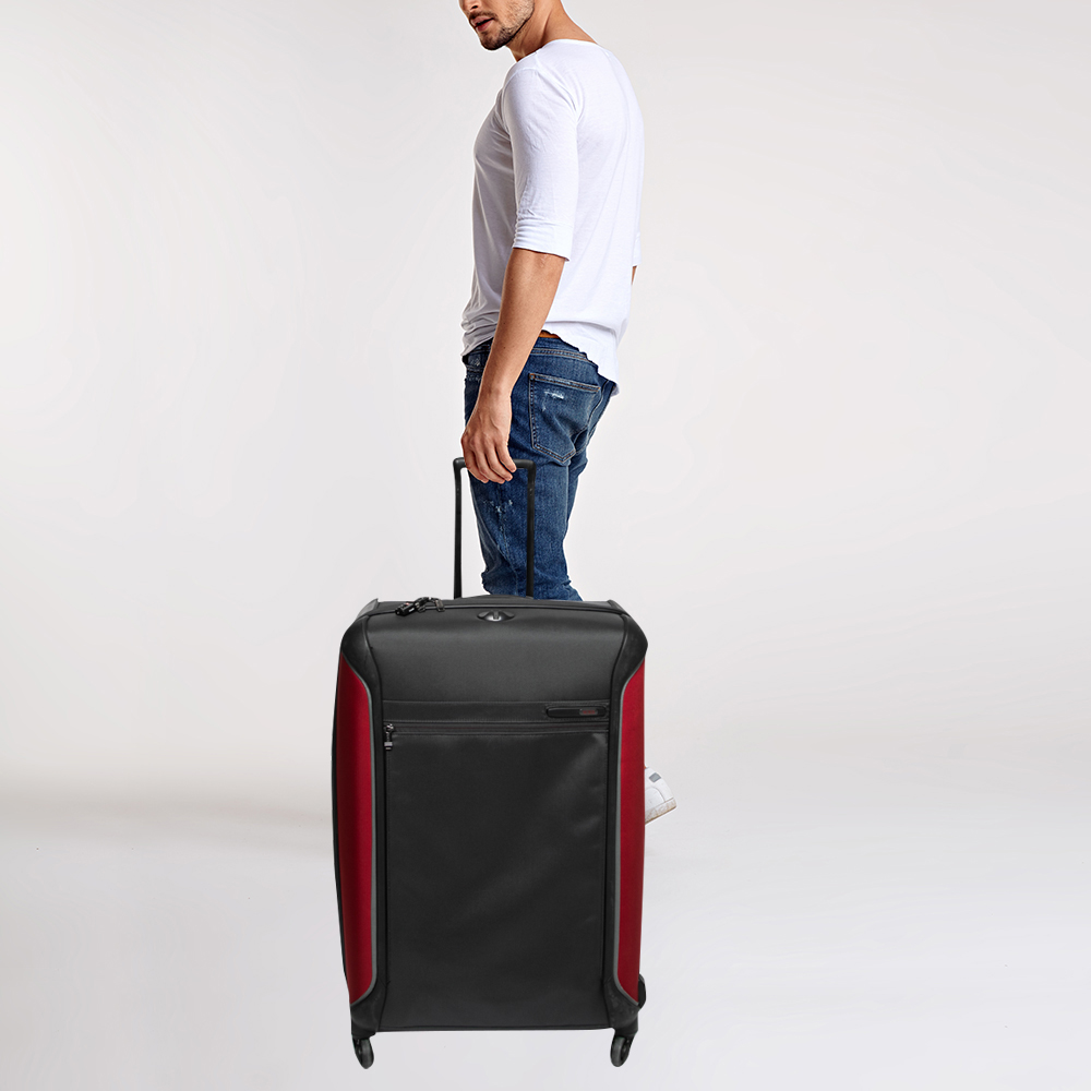 

TUMI Grey/Red Nylon Gen 4.2 Lightweight Trip Packing Case Luggage
