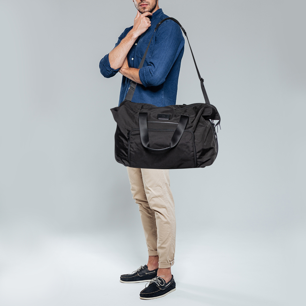 

TUMI Black Nylon Alpha Expandable Weekender Bag