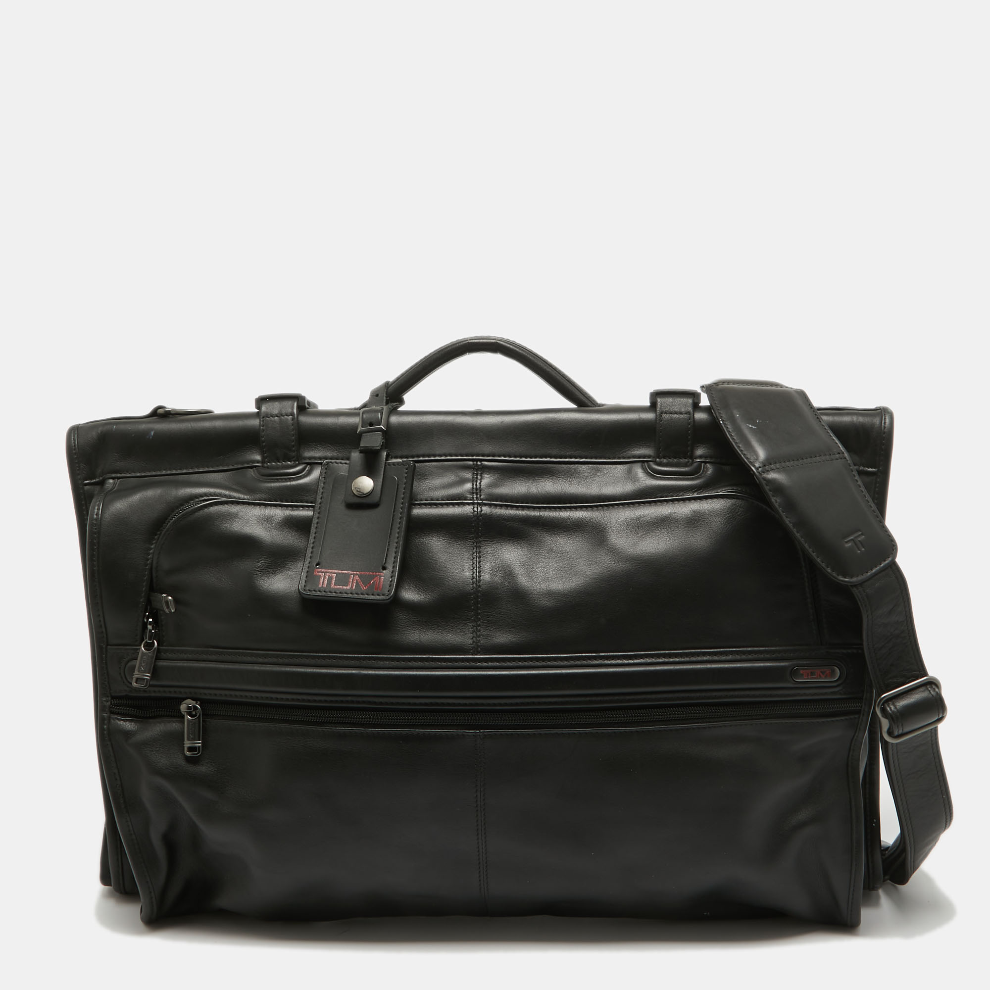 

TUMI Black Leather G4 Tri Fold Garment Bag