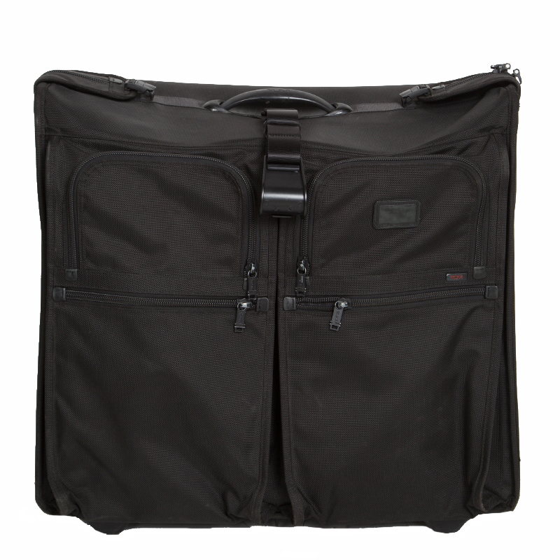 Black Coated Canvas Bourget Trolley PM Rolling Trunk Luggage