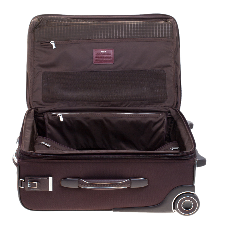 Tumi Burgundy Nylon Arrive De Gaulle International 2 Wheeld CarryOn