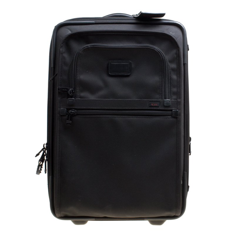 Tumi Black Nylon 2 Wheeled Expandable Carry on Luggage Bag