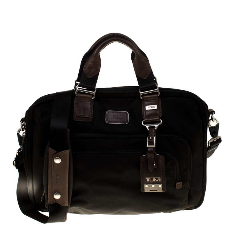 Tumi Black Nylon Briefcase Bag TUMI | The Luxury Closet