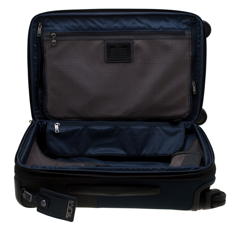 Tumi Blue/Grey Nylon Alpha II Continental Expandable 4 Wheeled Carry-On ...