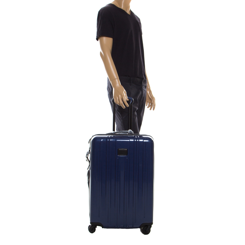 

TUMI Blue/Black Plastic Rollenkoffer Packing Case Trolley