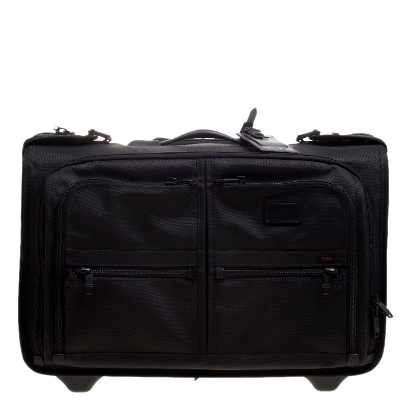 Tumi Black Nylon Alpha Wheeled Carry On Garment Bag