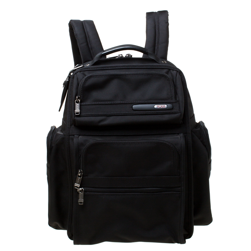 Tumi Black Nylon Expandable Backpack 
