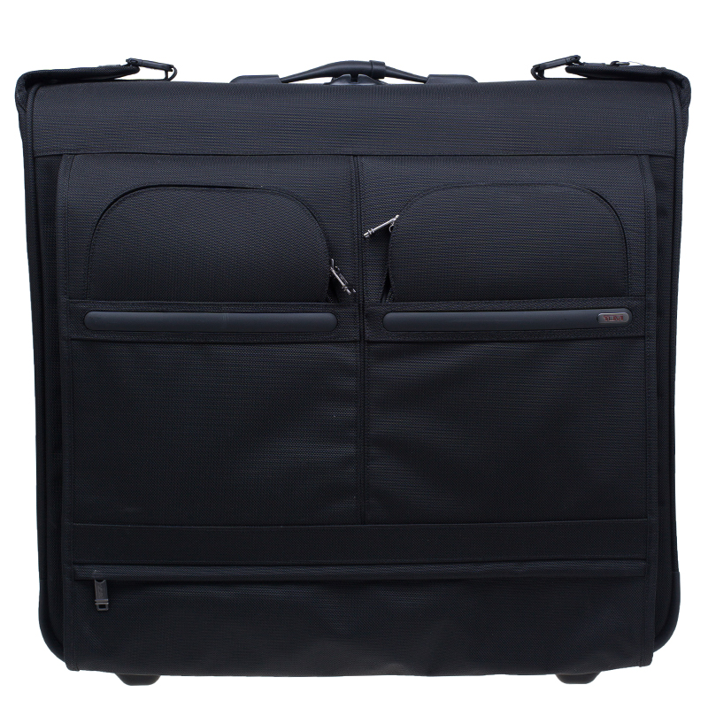 Pre Owned Tumi Black Ballistic Nylon Long Wheeled Garment Bag