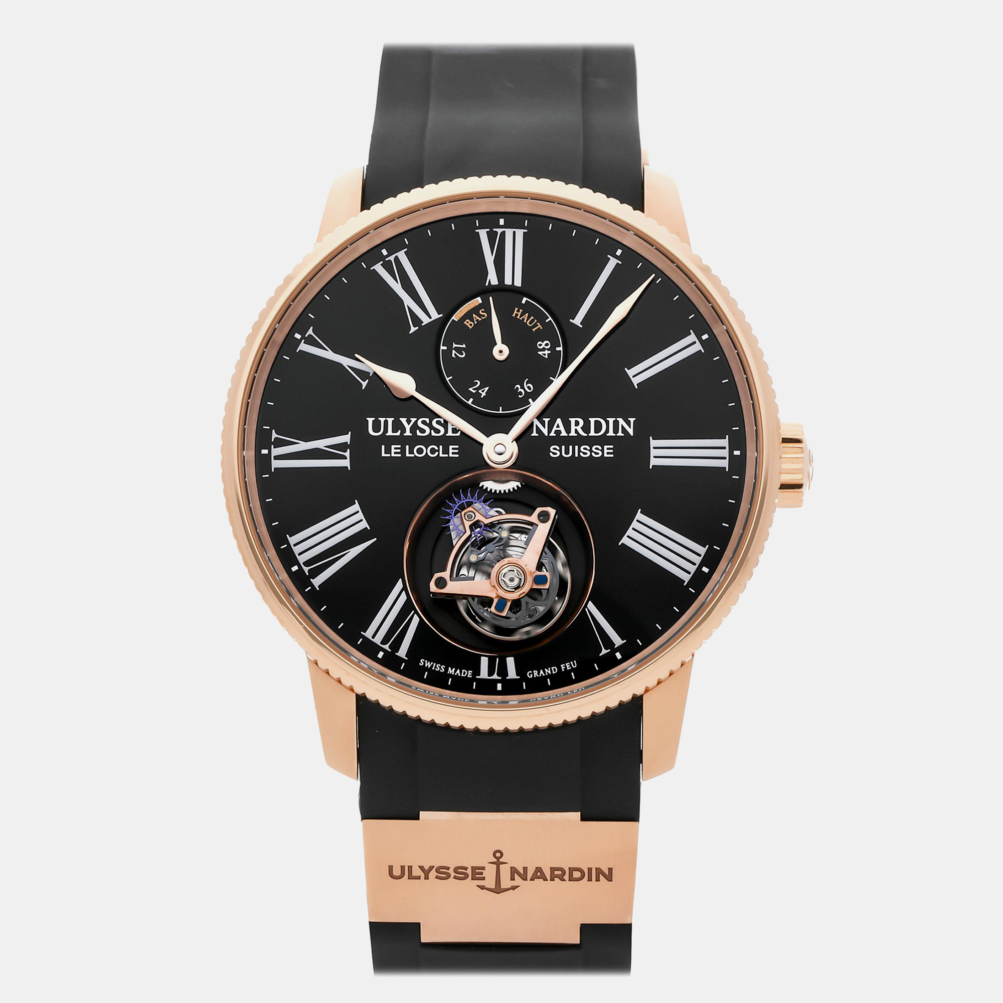 

Ulysse Nardin Marine Torpilleur Tourbillon Diver 1282-310LE-2AE-175/1A Automatic 18K Rose Gold Men's Wristwatch 42 mm, Black