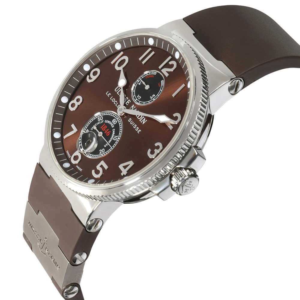 

Ulysse Nardin Brown Stainless Steel Maxi Marine