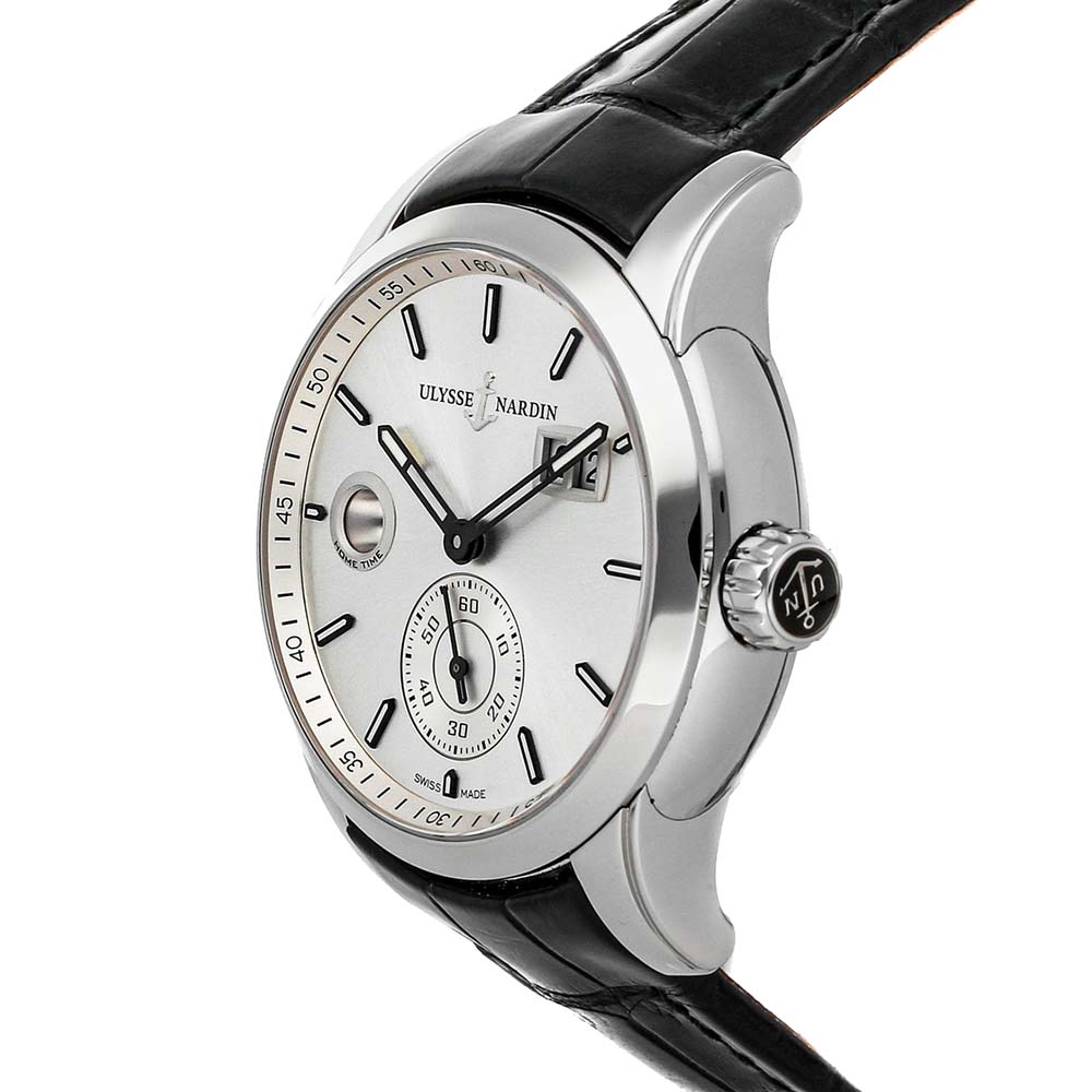 

Ulysse Nardin Silver Stainless Steel Dual Time