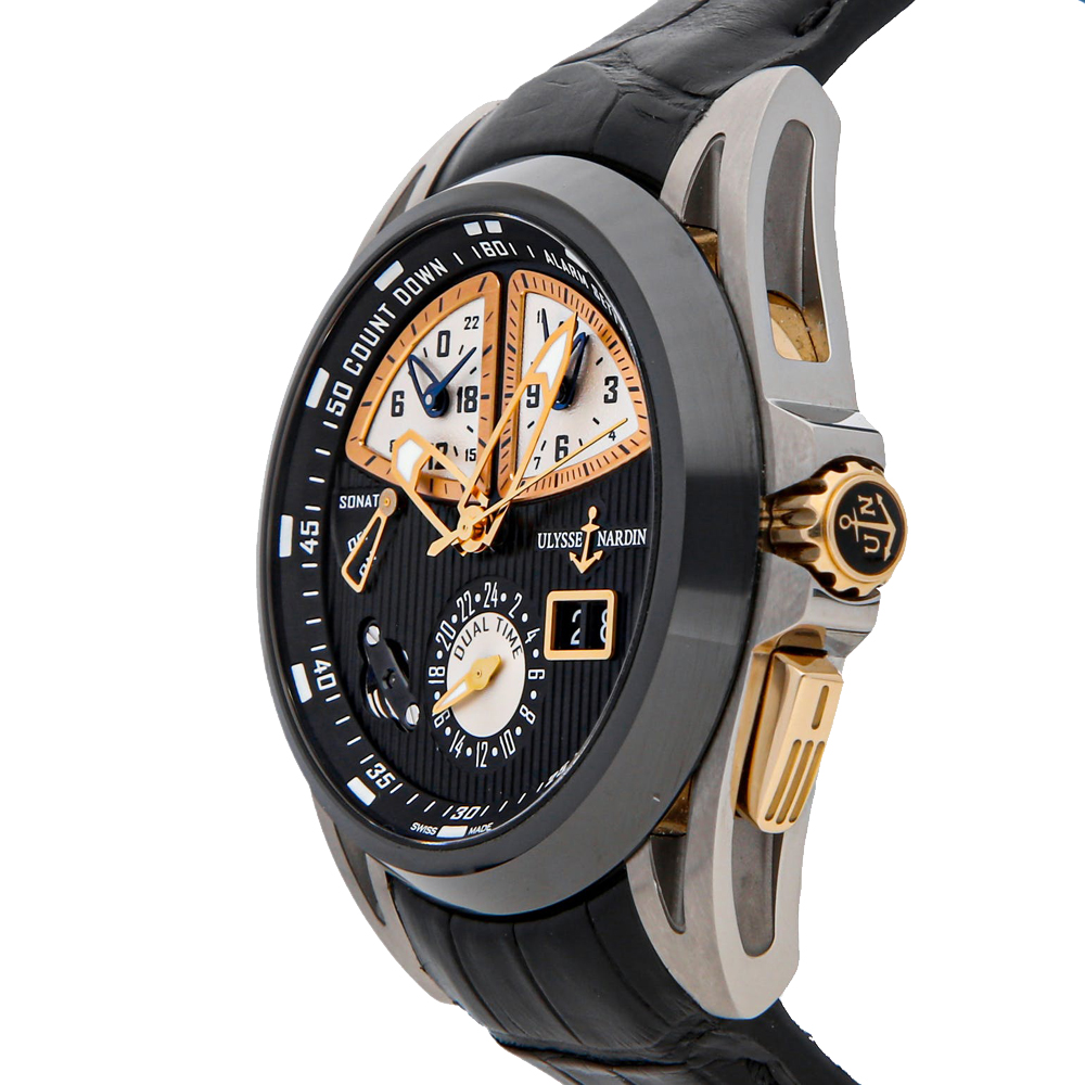 

Ulysse Nardin Black Titanium Sonata Streamline 675-00 Men's Wristwatch 44 MM