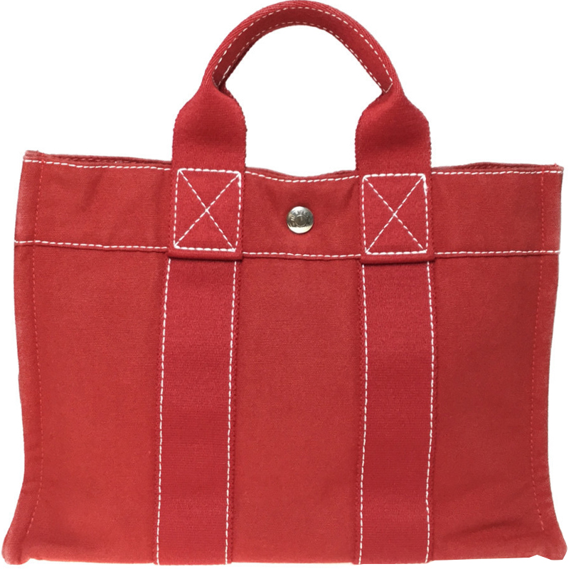 

Hermes Red Canvas Fourre Tout PM