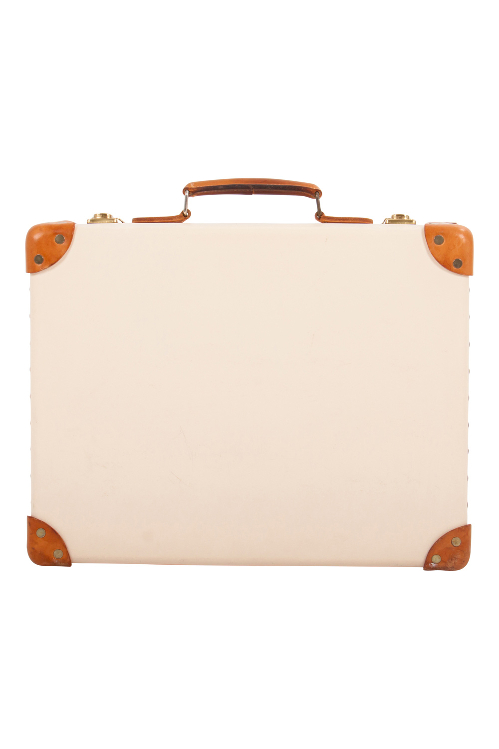 Globe Trotter Cream/Brown Plastic and Leather Safari Air Cabin Case Luggage