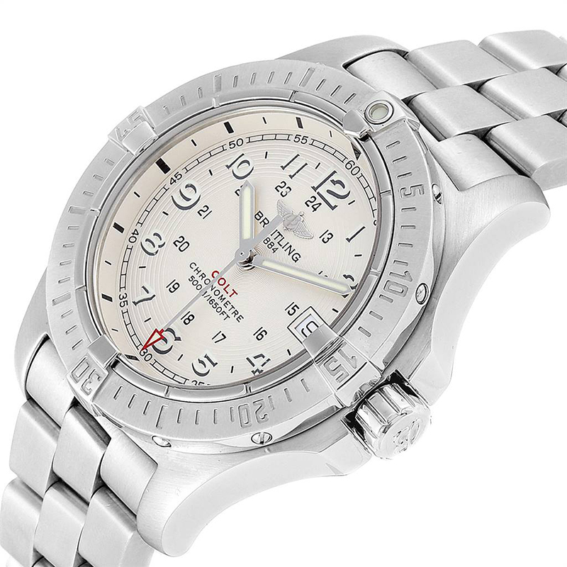 

Breitling White Stainless Steel Colt A74380 Men's Wristwatch