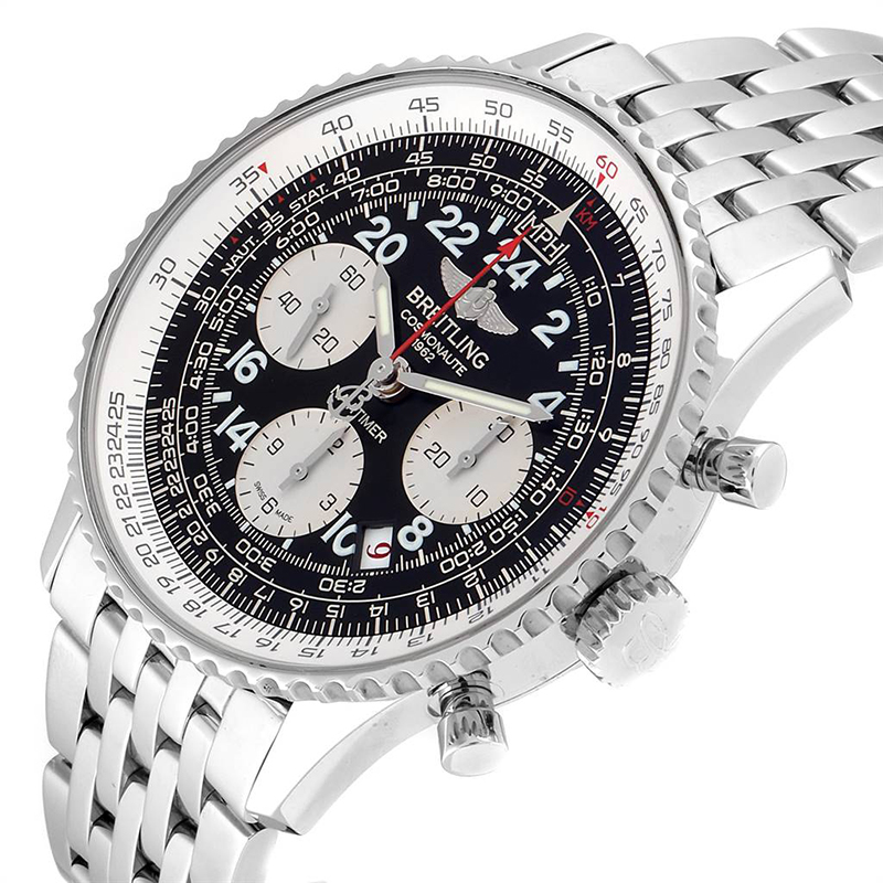 

Breitling Black Stainless Steel Navitimer Cosmonaute