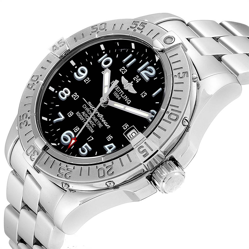 

Breitling Black Stainless Steel Superocean Steelfish A17360 Men's Wristwatch