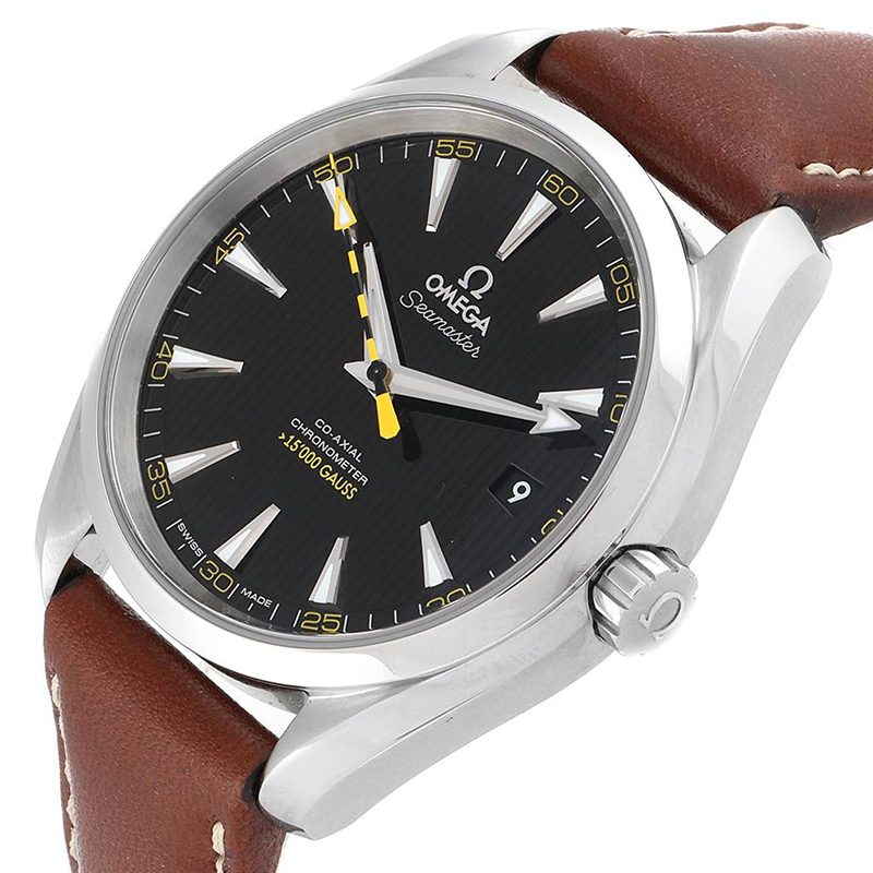

Omega Black Stainless Steel Seamaster Co-Axial