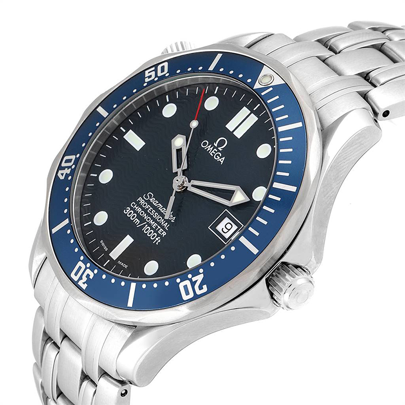 

Omega Blue Stainless Steel Seamaster