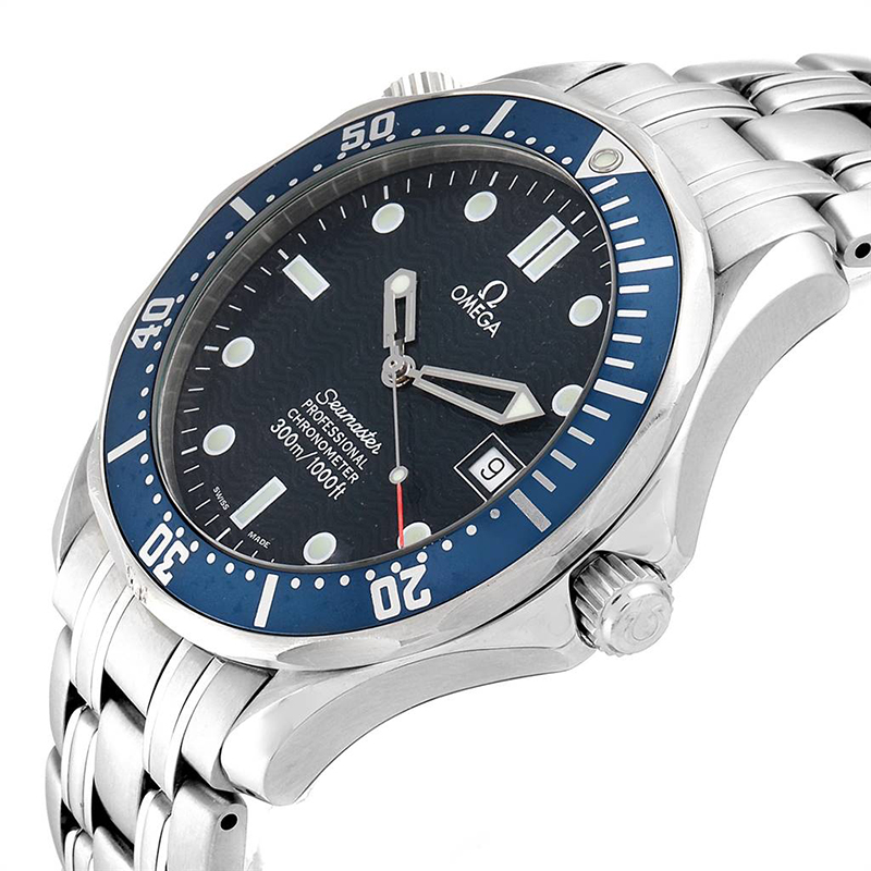 

Omega Blue Stainless Steel Seamaster