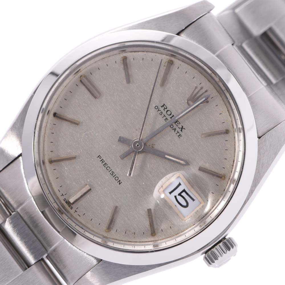 

Rolex Silver Stainless Steel Oyster Date Precision