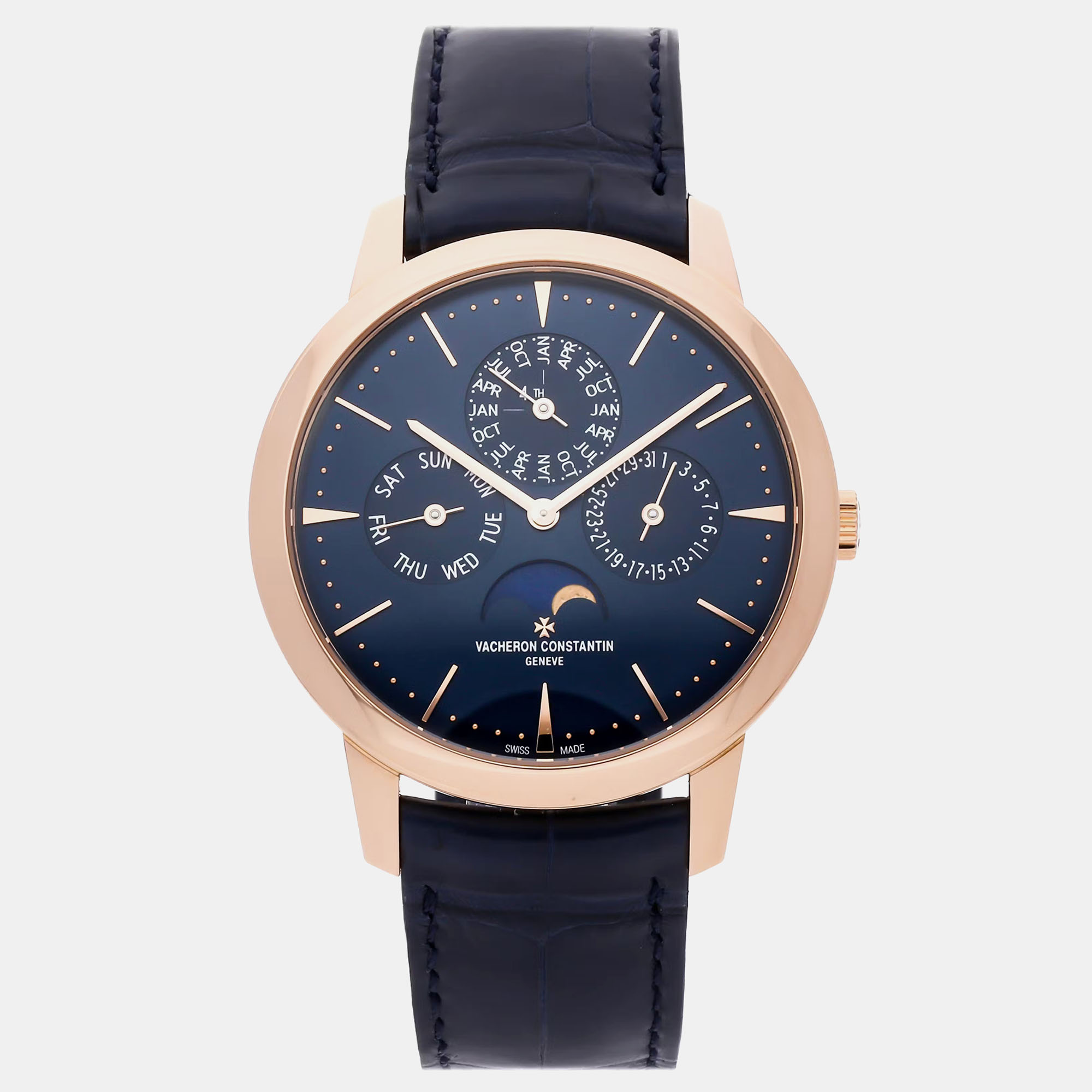 

Vacheron Constantin Blue 18k Rose Gold Patrimony 43175/000R-B519 Automatic Men's Wristwatch 41 mm