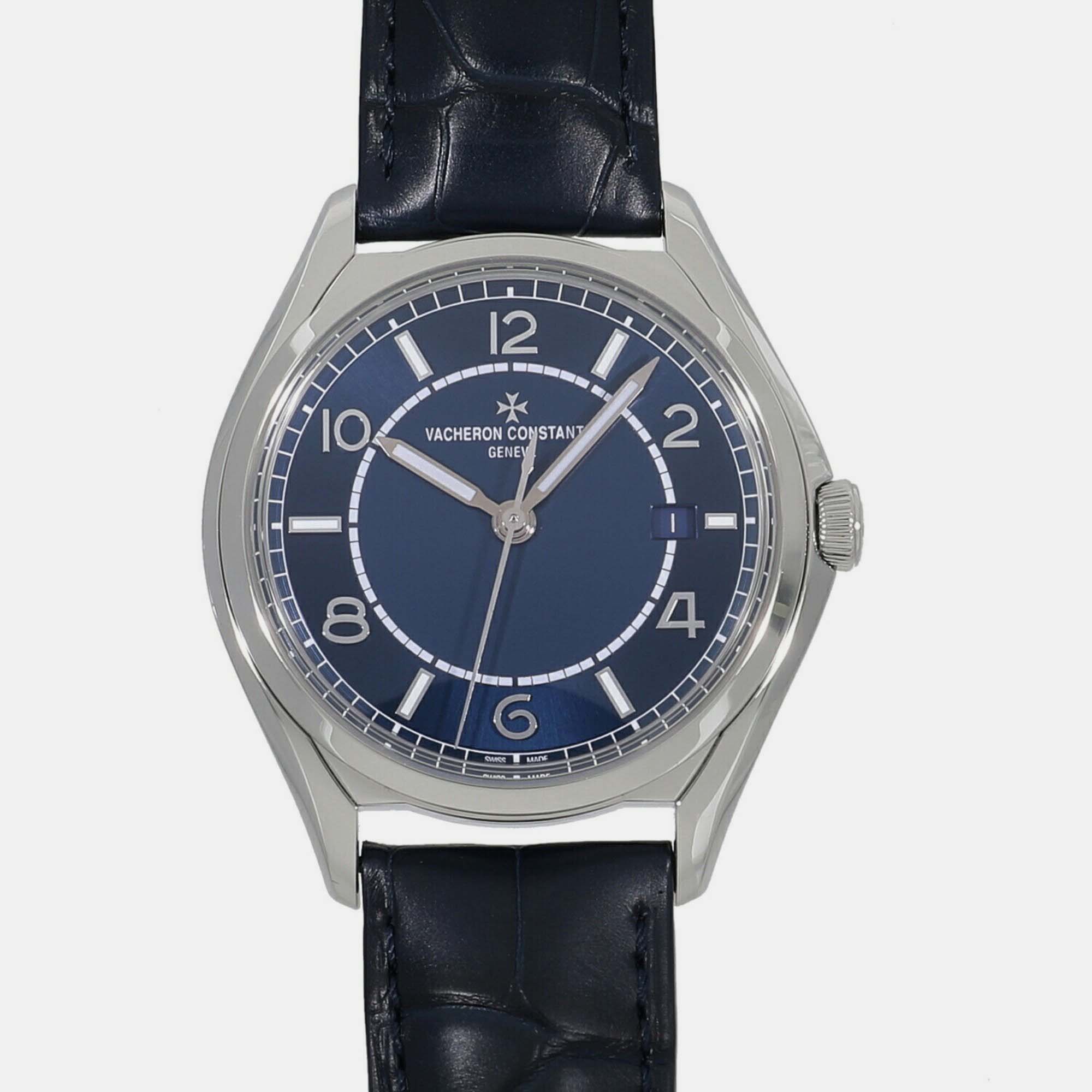 

Vacheron Constantin Blue Stainless Steel Fiftysix 4600E 000A-B487 Automatic Men's Wristwatch 40 mm