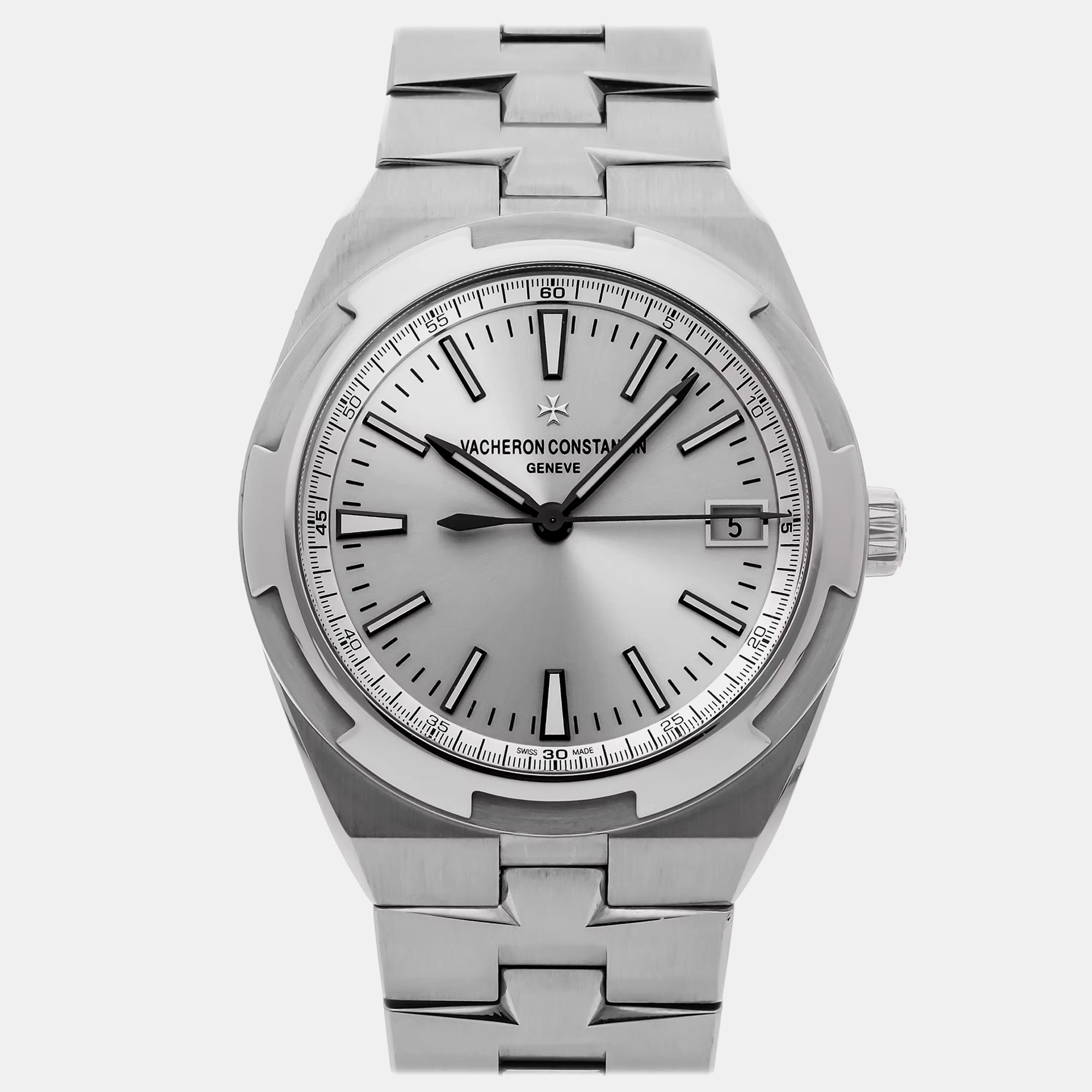 

Vacheron Constantin Silver Stainless Steel Overseas 4500V/110A-B126 Automatic Men's Wristwatch 41 mm