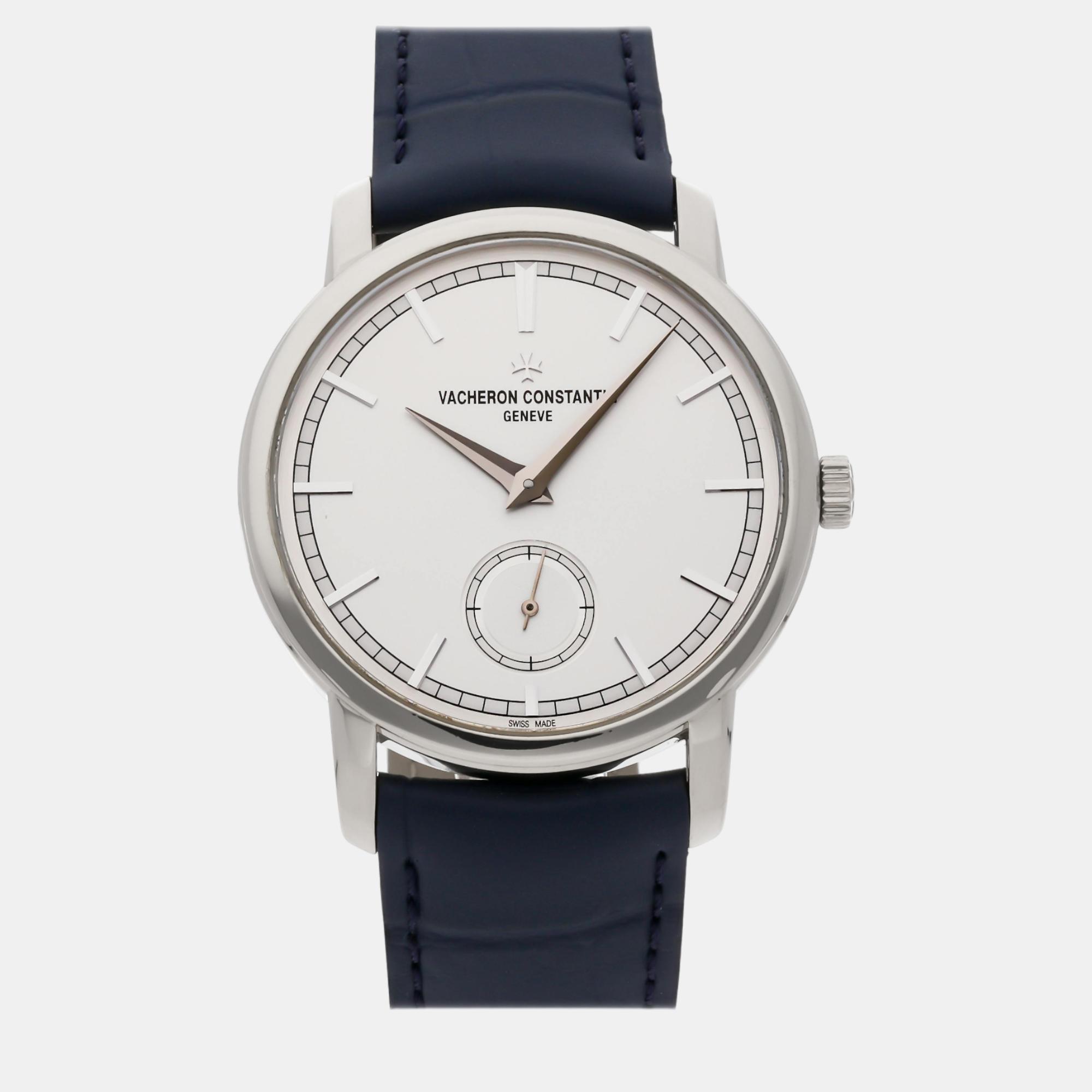 

Vacheron Constantin Silver 18k White Gold Traditionnelle 82172/000G-9383 Manual Winding Men's Wristwatch 38 mm