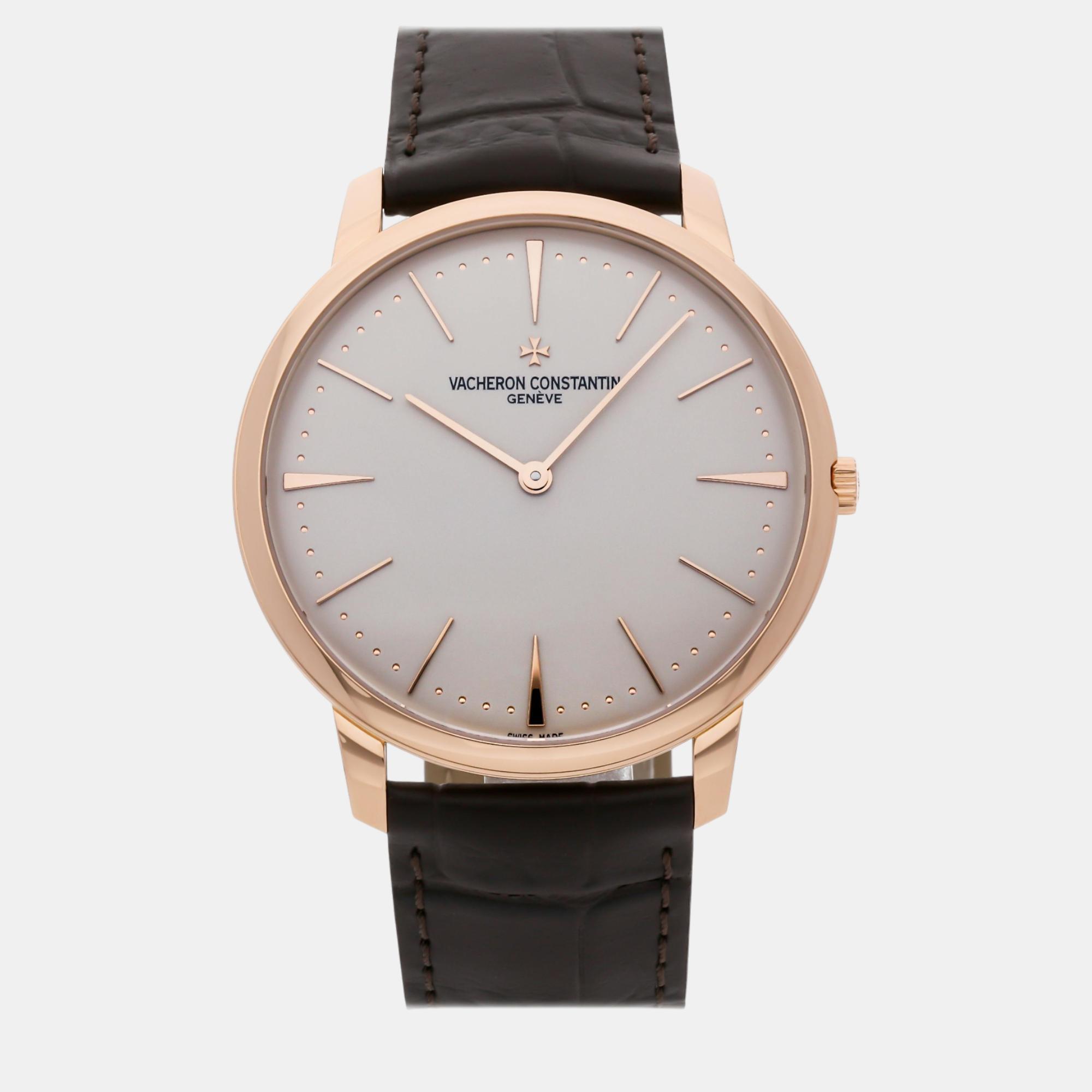 

Vacheron Constantin Silver 18k Rose Gold Patrimony 81180/000R-9159 Manual Winding Men's Wristwatch 40 mm