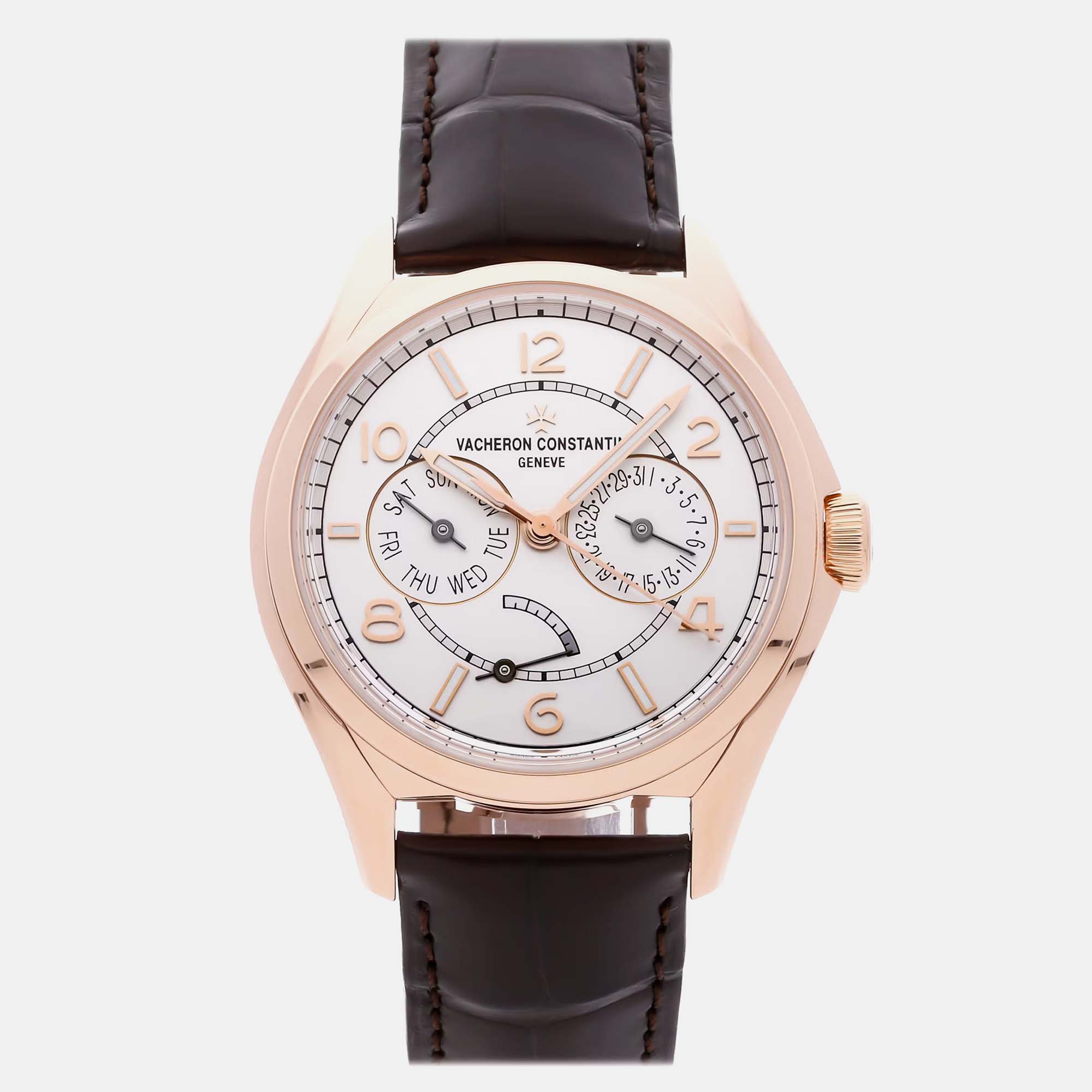 

Vacheron Constantin Fiftysix Day-Date 4400E/000R-B436 Automatic Rose Gold Silver Dial Men's Wristwatch