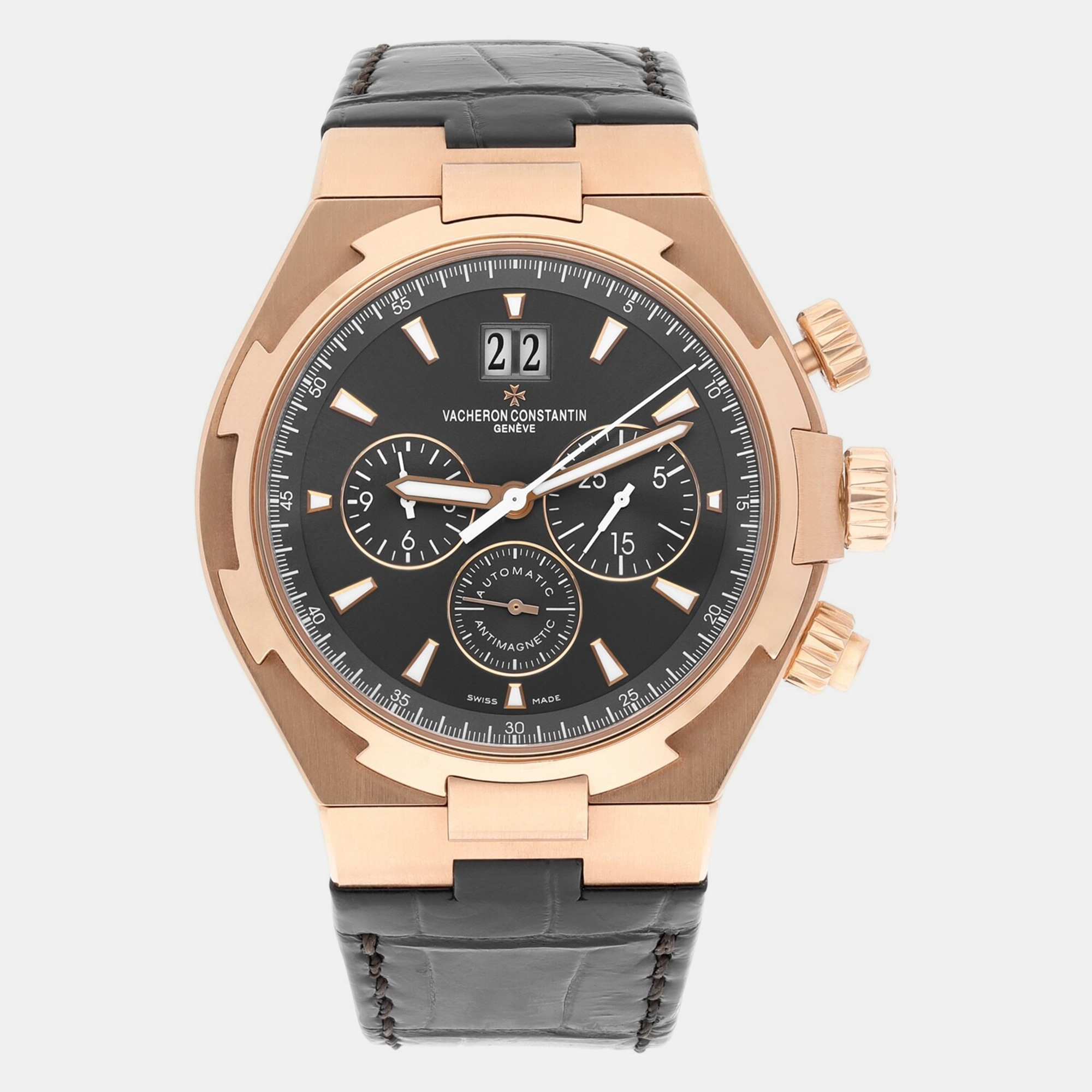

Vacheron Constantin Overseas 49150/000R-9338 Automatic Grey 18k Rose Gold Men's Wristwatch 43 mm